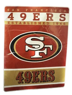 NFL San Francisco 49ers Royal Plush Raschel Manta 60"x80" Foto 1 de 4