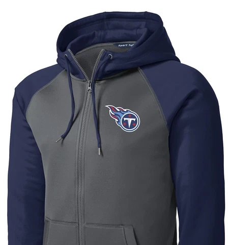 New Titans Full Zip Jacket Hoodie Hooded Sizes XS - 4XL Tennessee Sweatshirt Cover
