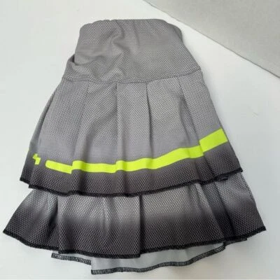 Falda corta Lucky in Love tenis pickleball gris diamante ombré amarillo neón XS Foto 1 de 4