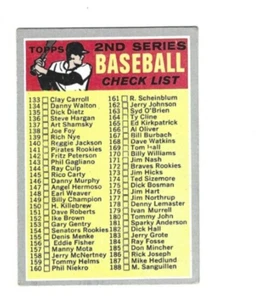1970 TOPPS CHECKLIST #128 UNMARKED EX-MT+ CENTERED L@@K - Picture 1 of 1