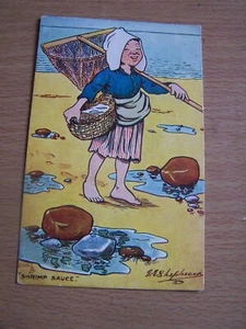 G E Shepheard Vintage Postcard Shrimp Sauce Raphael Tuck At the Seaside - Picture 1 of 2
