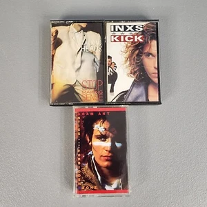 Vintage 80s Rock Adam Ant INXS Talking Heads Cassette Tapes 3 Lot - Picture 1 of 2