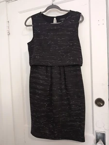 Ann Taylor LOFT schwarz weiß Kleid Plissee Größe 8 - Bild 1 von 7