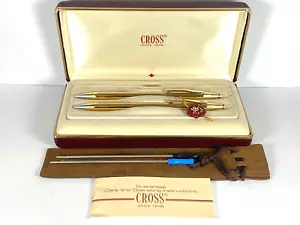 KREUZ KLASSISCH JAHRHUNDERT 18K GOLD GEFÜLLT KUGELSCHREIBER & 0,5 mm BLEISTIFT #280105 USA - Bild 1 von 15