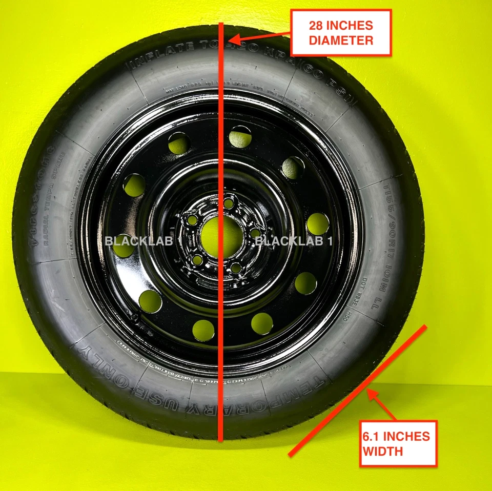 NEUMÁTICO DE REPUESTO 155/90R17" SE ADAPTA A: HYUNDAI SANTA FE 2013-2022 (DIÁMETRO NEUMÁTICO 28 PULGADAS) Foto 1 de 1