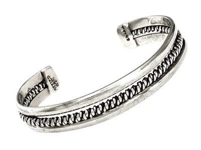 VINTAGE TAXCO MEXICO Heavy Sterling Silver SPIRAL COIL CUFF Bracelet - Image 1 of 4