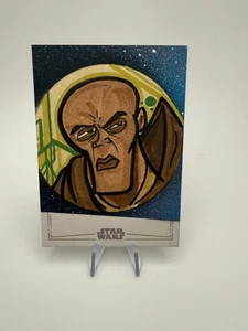 2025 Topps Chrome Star Wars Mace Windu Silver Foil Sketch Eric Medina - Picture 1 of 2