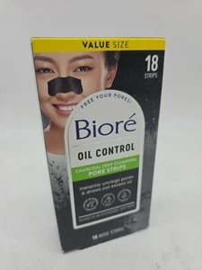 Biore Charcoal porentiefenreinigende Mitesser Nasenstreifen 18 Stück fettige Haut - Bild 1 von 2