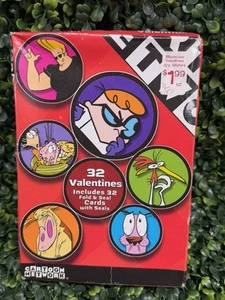 Cartoon Network Valentines Cards Set of 32 Sealed – Dexter, Johnny Bravo - Picture 1 of 10