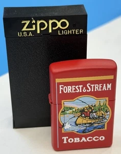 ZIPPO 2001 FOREST & STREAM TOBACCO TIN SERIES LIGHTER UNFIRED IN BOX X892 - Picture 1 of 5