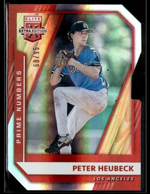 2021  Panini Elite  #7 Peter Heubeck  Prime Numbers Die Cut Baseball Card 0103A - Image 1 of 2