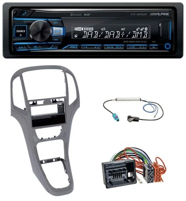 Alpine USB Bluetooth DAB MP3 Autoradio für Opel Astra J ab 2009 Titan grau - Bild 1 von 4