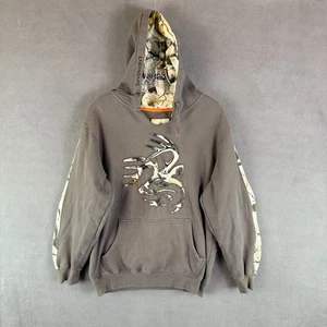 Legendary Whitetails Hoodie Mens Medium Deer Camo Sleeves Brown Pullover - Picture 1 of 12