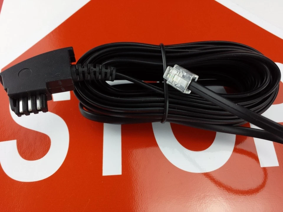 TELEKOM TAE Anschlusskabel für Systemtelefon Modell 62/61 Eumex 312 Focus schwarz 6m