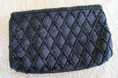 Bolso sin asas vintage con cuentas Bolso de noche Bolso de mano Baile de graduación Formal Boda Fiesta Foto 1 de 4