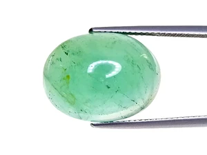 20.475CTS Green Natural FLUORITE Oval cabochon shape loose gemstones - Bild 1 von 2