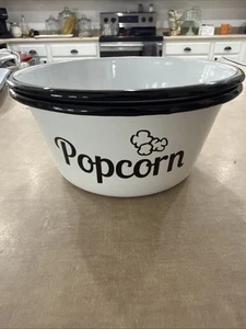 LOTTO 2 Ciotole Popcorn Bianche NUOVE Ottime Condizioni Taglia Media - Foto 1 di 3