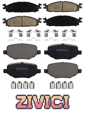Ceramic Brake Pads Front Rear for 2012-2019 LINCOLN MKT - Image 1 of 4