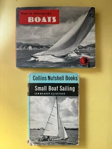 2 alte kleine Boote Segeln + Boote fotografieren Hardcover Buch 1958 1962 - Bild 1 von 20