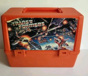 TRANSFORMERS 1980s Lunchbox Thermos Canada Plastic Lunch Box Hasbro 1985 - Bild 1 von 8