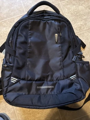 American Tourister Backpack With Computer Pocket Black EUC Bookbag Travel Laptop - Image 1 of 4