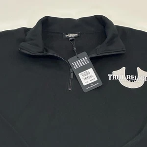 Chaqueta deportiva True Religion con media cremallera logotipo bordado talla S - Imagen 1 de 5
