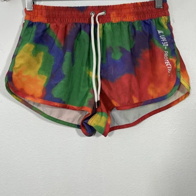 Pantalones Cortos Ocean Blue Basix Of America Para Mujer M UPF 50 Protección Tie Dye Ropa Activa Foto 1 de 4