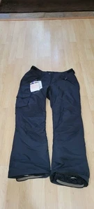 Obermeyer Ski Pants Womens 12 Black Pockets Snowboarding Snow Zippers,adjustable - Picture 1 of 12