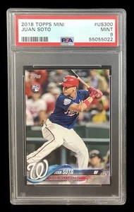 2018 topps update #US300 juan soto rc; mini /150 rookie PSA 9 (JERSEY CERT #) - Picture 1 of 4