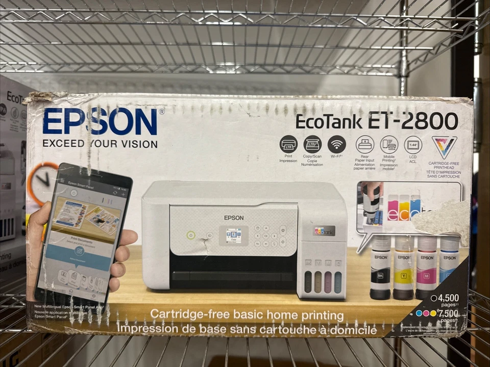 Epson EcoTank ET-2800 Color Inkjet All-In-One Printer - White - Image 1 of 1