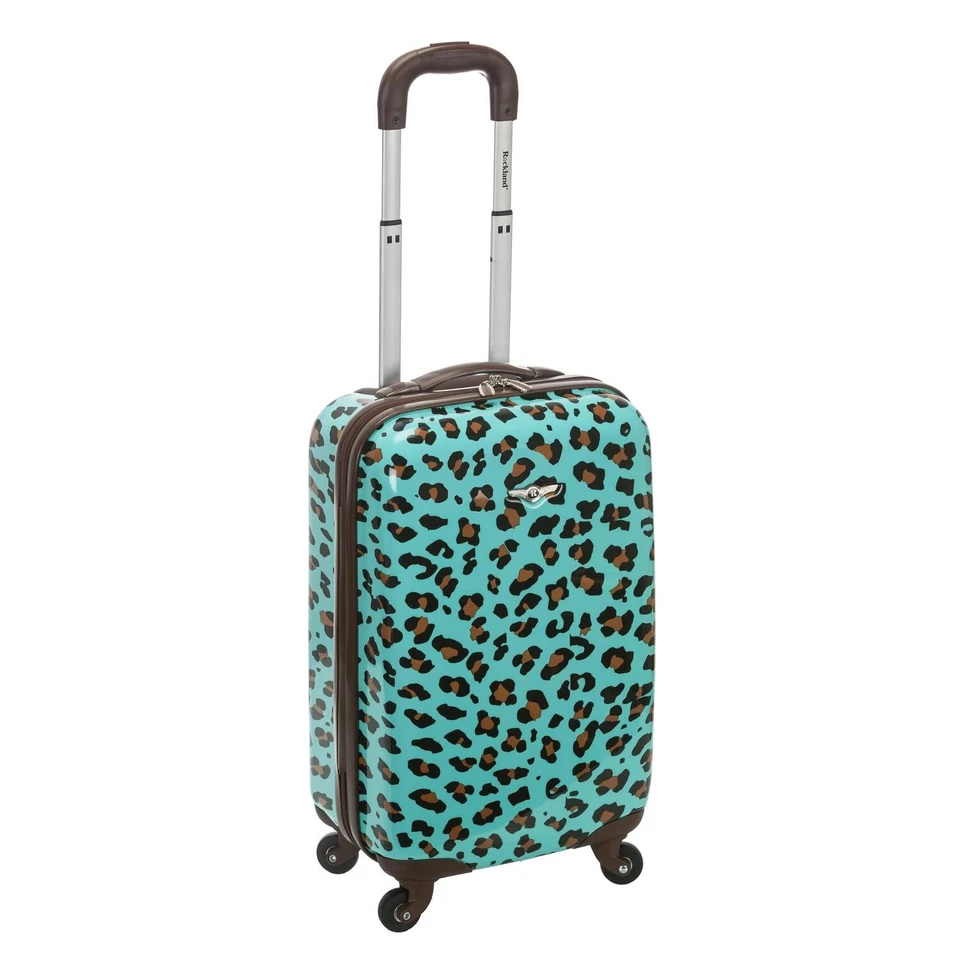 Rockland Luggage 20 Inch Carry on Skin Blue Leopard One Size F191 675478191101