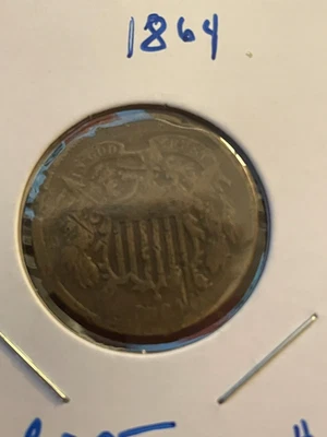 1864 2 Cent Coin (Partial Date) #3 - Image 1 of 2