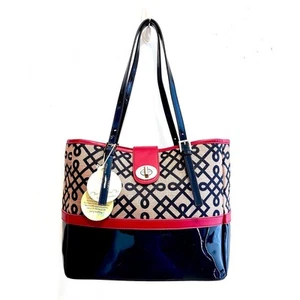 Spartina 449 Callahan Turn Key Classic natural linen leather Tote NWT MSRP: $179 - Picture 1 of 10