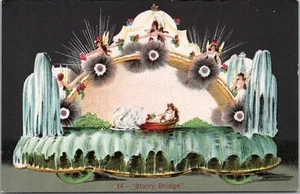 1909 PRIESTS OF PALLAS PARADE Kansas City Postcard "14 - STARRY BRIDGE" Float - Picture 1 of 2