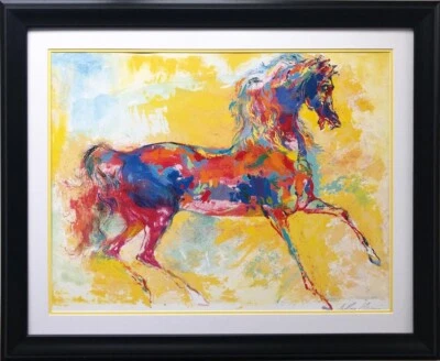 70LeRoy Neiman "Caballo Arco Iris" Enmarcado Personalizado Nuevo Arte Equitación  Foto 1 de 3