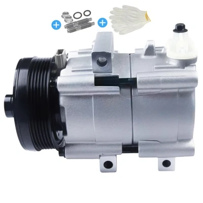 A/C Air Compressor For Ford F-150 F-250 F-350 F-450 1997-2004 4.2L 4.6L 5.4L - Image 1 of 4