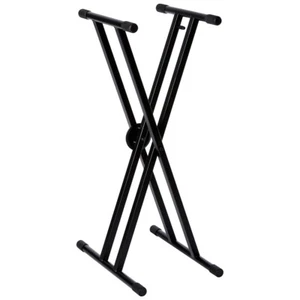 Double-Braced Heavy Duty Musical Keyboard/Electric Piano Stand -Black - Picture 1 of 2