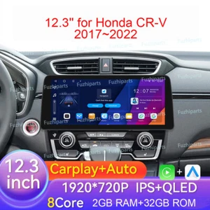 12.3" 8 Core Android 12 for Honda CR-V 2017~22 Car Stereo Radio GPS NAVI Carplay - Picture 1 of 9