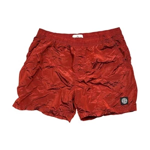 Stone Island Nylon Metal Econyl Slim Fit Brick Red Swim Shorts Trunks Mens XL - Picture 1 of 9