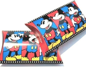 Disney Store Vintage Mickey Mouse Red Pillow Medium Gift box 1990s 17x9x3.5 New - Picture 1 of 3
