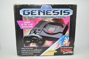 Console Sega Genesis Model 1 alta definizione Sonic The Hedgehog giochi come nuova bella - Foto 1 di 24
