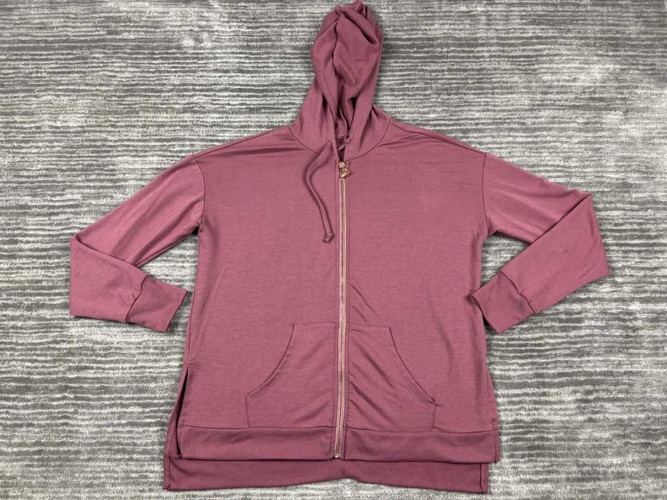 Sudadera con Capucha Cato Live Well Lounge Para Mujer Pequeña Rosa Cremallera Completa Mezcla de Poliéster Informal Foto 1 de 4