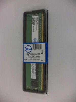 Dell 16GB SNPDFK3YC/16G AA138422 2RX8 DDR4 PC4-2666V PowerEdge ECC RDIMM Memory - Image 1 of 2