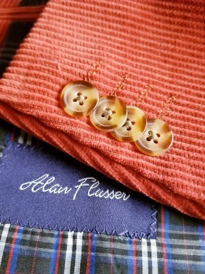 Blazer Abrigo Deportivo 46L Naranja Pana Rayas Algodón Chaqueta Alan River Foto 1 de 4