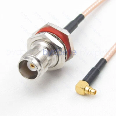 TNC female jack bulkhead to MMCX male RG316 Pigtail 50ohm Coaxial cable bydpete - Image 1 of 4