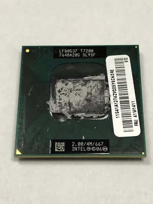 Intel Pentium CPU SL9SF socket 478-pin micro-FCPG 00/4M/667 LF80537 T7200 - Image 1 of 4