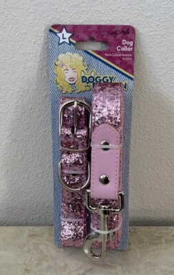 Dolly Doggy Parton 狗项圈和大皮带组合粉色新品! — 第 1/3 张图片