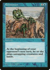 Exhaustion Portal Second Age NM Blue Rare MAGIC THE GATHERING CARD ABUGames