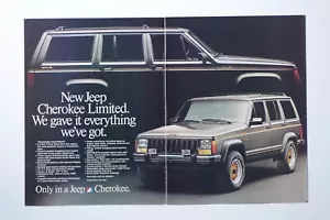 1987 Jeep Cherokee Limited Vintage Original 2 Page Print Ad 8.5 x 11" - Bild 1 von 6