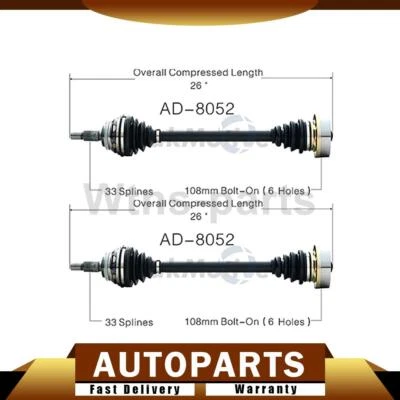 2X JUNTAS CV DELANTERAS EJE AUDI 5000 1980 1981 1982 1983 1984 1985 1986 Foto 1 de 3
